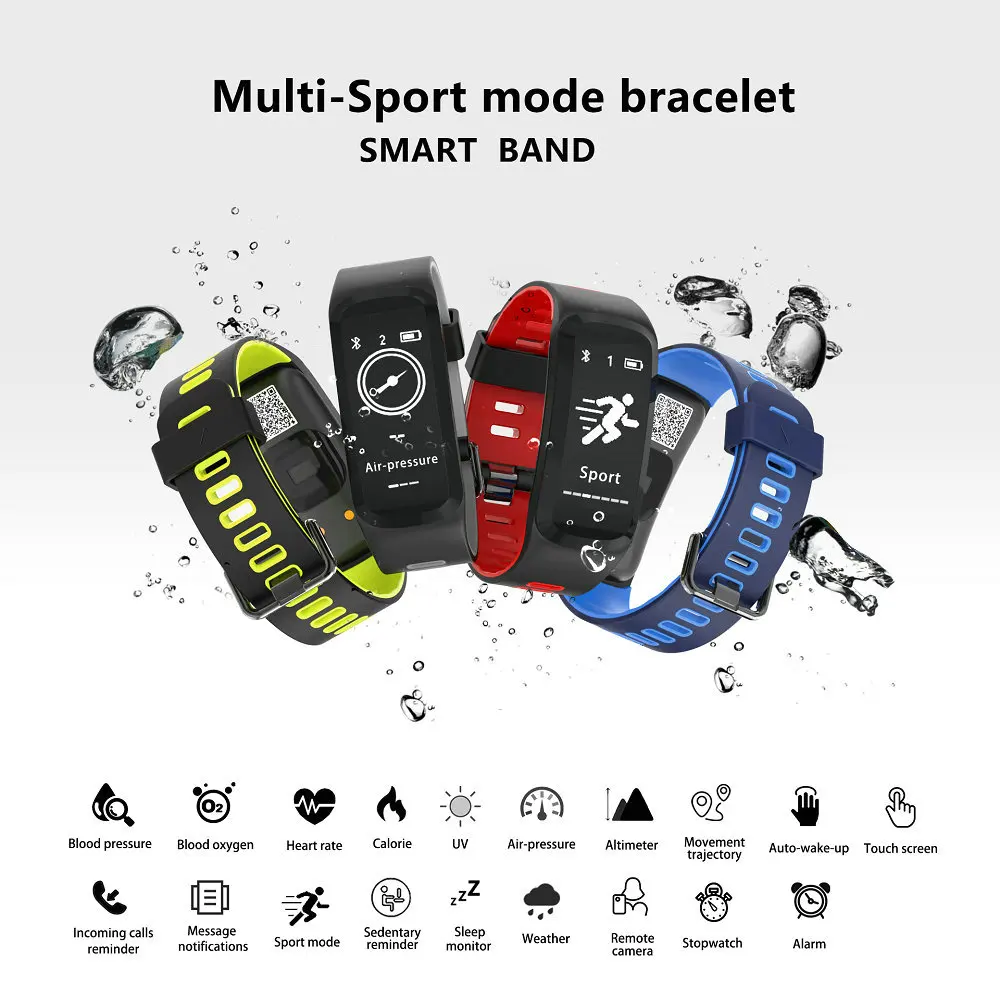 Smart Band F4 смарт-браслет сердечного ритма трекер артериального давления кислорода