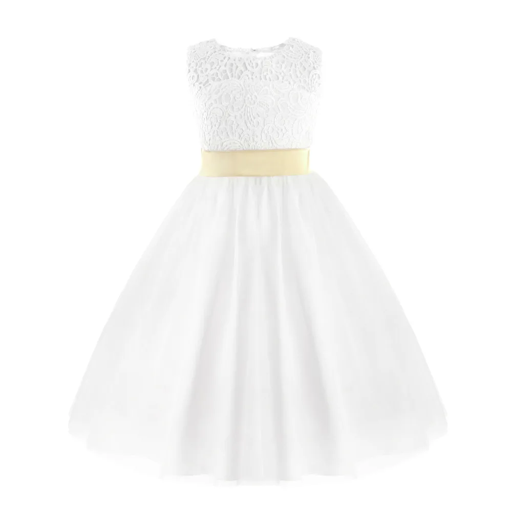 TiaoBug белое платье с цветочным узором для девочек праздничное детское ко дню
