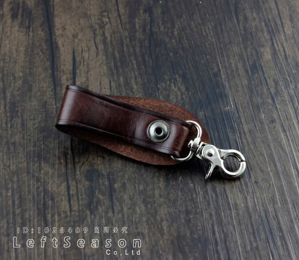 Байкерский бумажник из натуральной кожи ручной работы с цепочкой и держателем