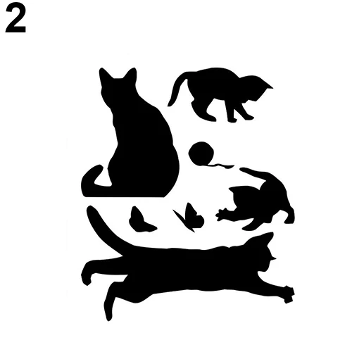 Кошки уличная лампа бабочки ваза для цветов домашняя комната настенная наклейка