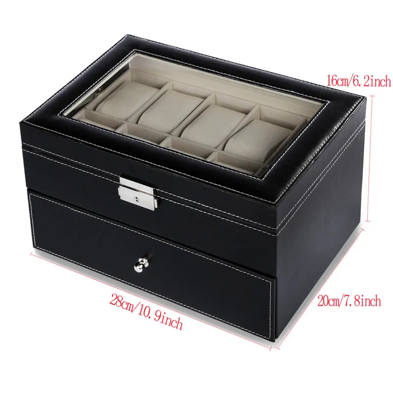 Часы Fanala Box 10/20/24 Сетка PU кожаный держатель для наручных часов Caja Reloj органайзер