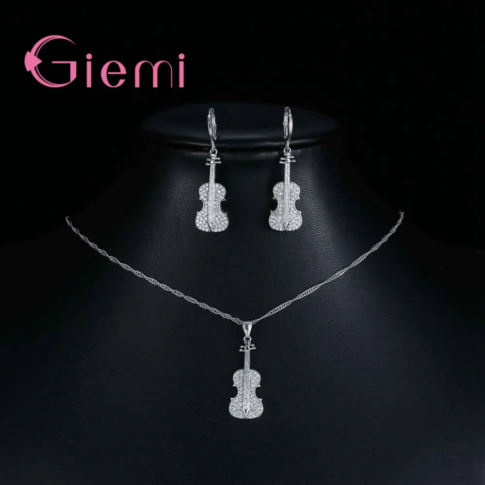 Женские Ювелирные наборы с кристаллами Роскошные уникальным дизайном скрипки