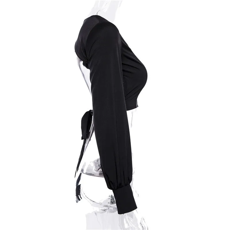 2019 модные женские туфли Белый Повседневный с рукавом фонариком кружева рубашки