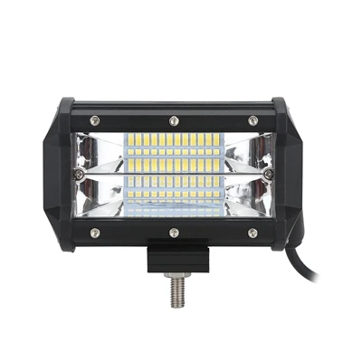 white TNOOG 5 дюймов 72 Вт Мини светодиодный световой бар для внедорожника грузовика трактора Светодиодный прожектор Янтарный Белый внедорожник ATV 4X4 дальнего света 12 В 24 В - Цвет: white