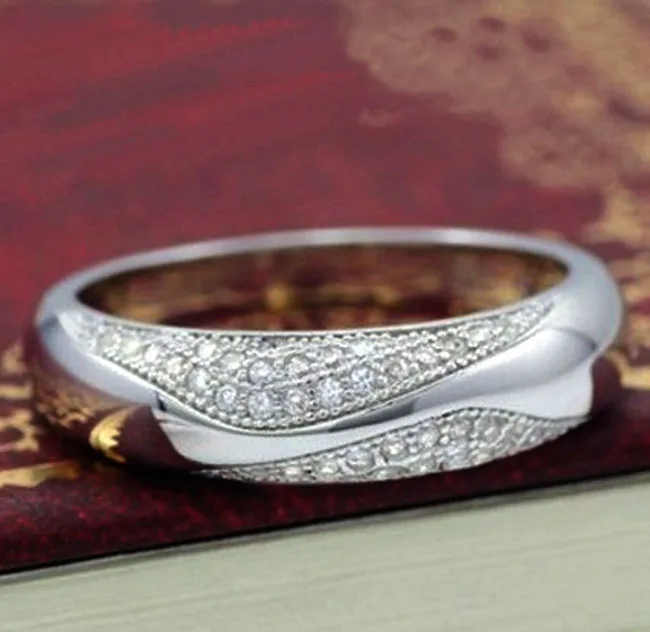 Настоящее серебро 990 пробы свадебные кольца для женщин или мужчин проложенные