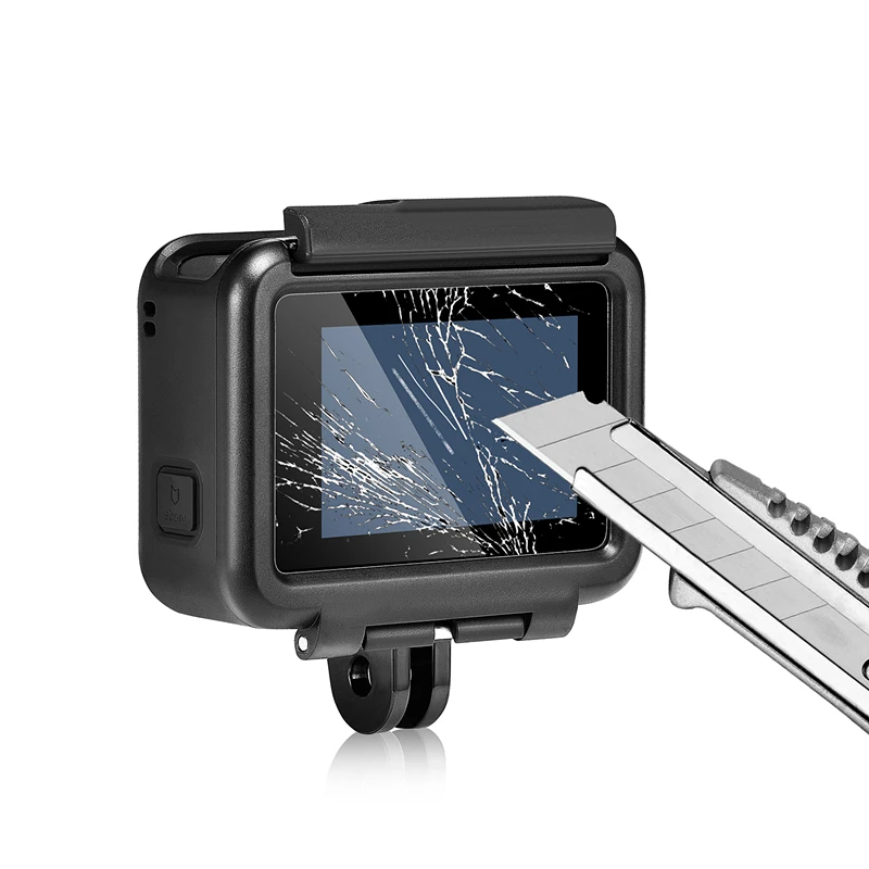 ORBMART Ultra-Clear Tempered Glass Lens Protector + Screen Hard Cap Cover For GoPro Hero 5 6 7 Black Gopro5 | Электроника