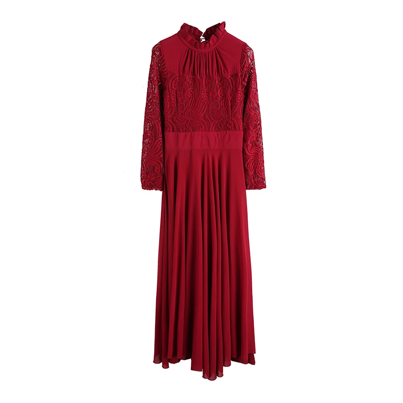 Новинка летняя модная женская одежда Vestidos европейский стиль шифоновое кружевное