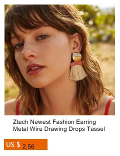 Ztech New Fashion Z Luxury Brand Rhinestones Water Drop Crystal Geometric Gem Designer Vintage Earrings For Women Free Shipping