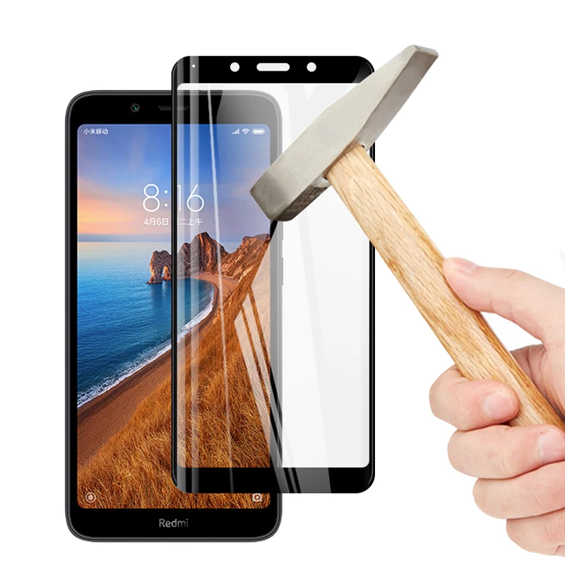 3D полный клей высокое алюминиевое закаленное стекло для Xiaomi Redmi 7A полное покрытие экрана Защитная пленка для Xiaomi Redmi 7A