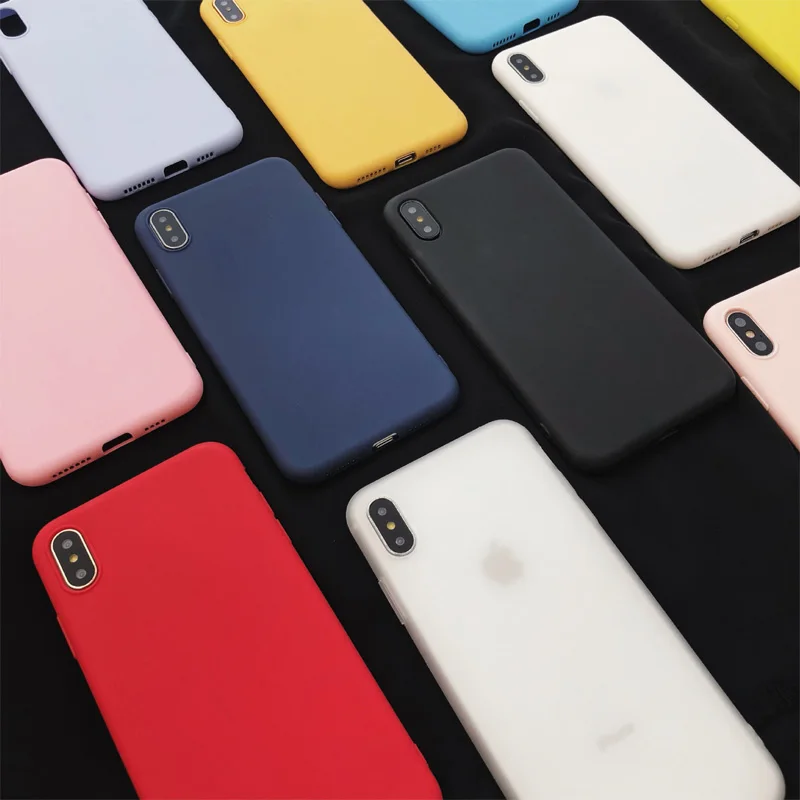 Telefonos moviles смартфон силиконовый чехол карамельного цвета мобильный Чехлы для iPhone