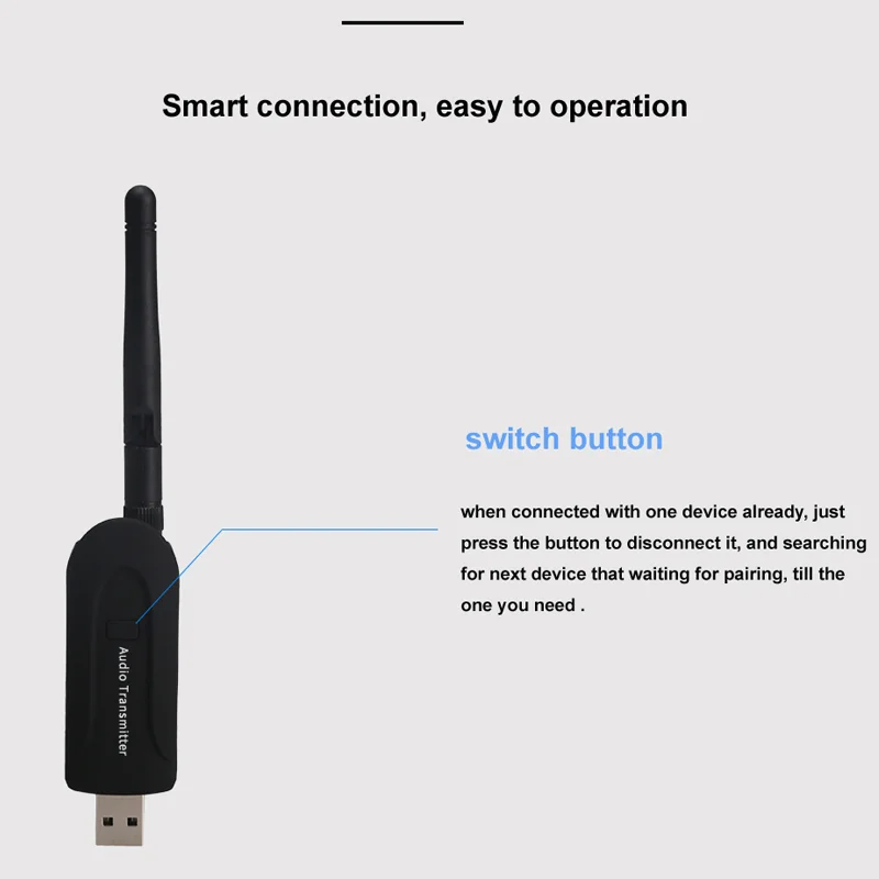 Беспроводной bluetooth передатчик аудио 3.5 мм Jack Dongle Bluetooth адаптер для ТВ портативных