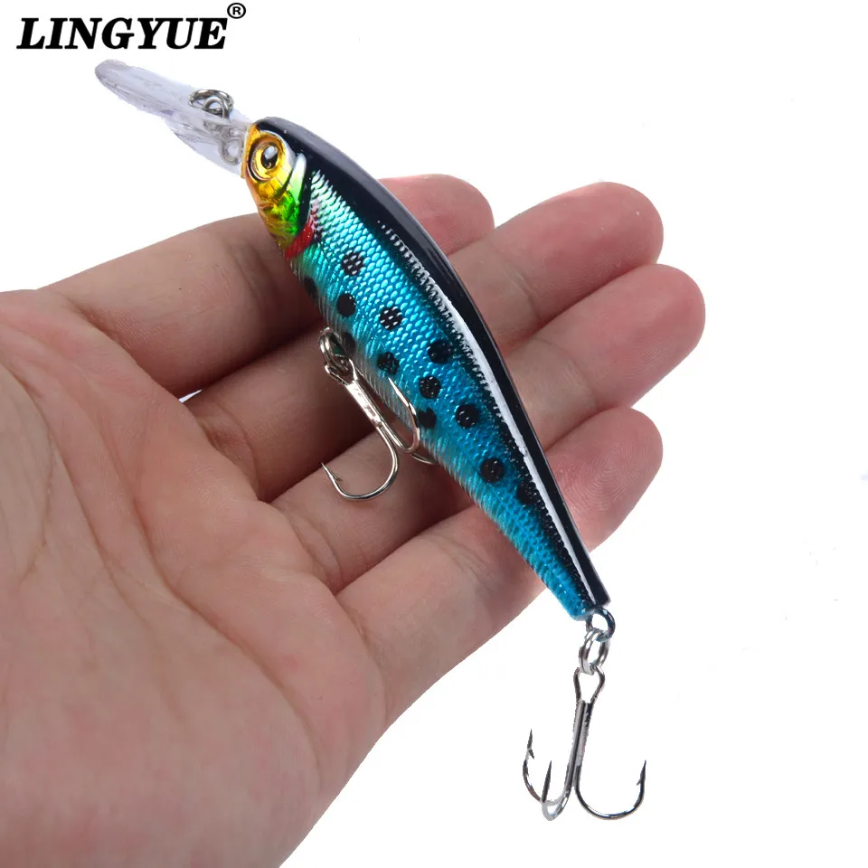 LINGYUE Рыболовная Приманка Minnow 10 см 9 4 г Твердый воблер Crankbait 3D глаза искусственная