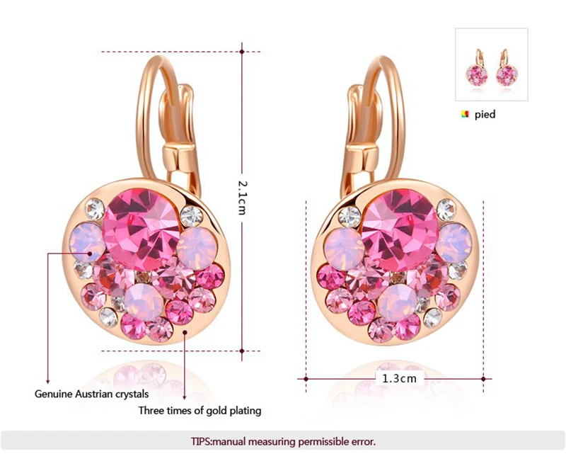 BOAKO Bijoux цветок красочные кристалл серьги гвоздики для женщин модные вечерние AAA циркон серьги Brinco Свадебные украшения Z3