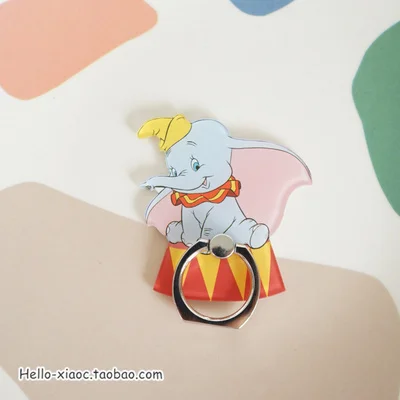 dumbo 1 шт. мультяшный Дамбо слон держатель для телефона клубника медведь бабочка палец кольцо держатель для телефона куклы аксессуары - Цвет: dumbo