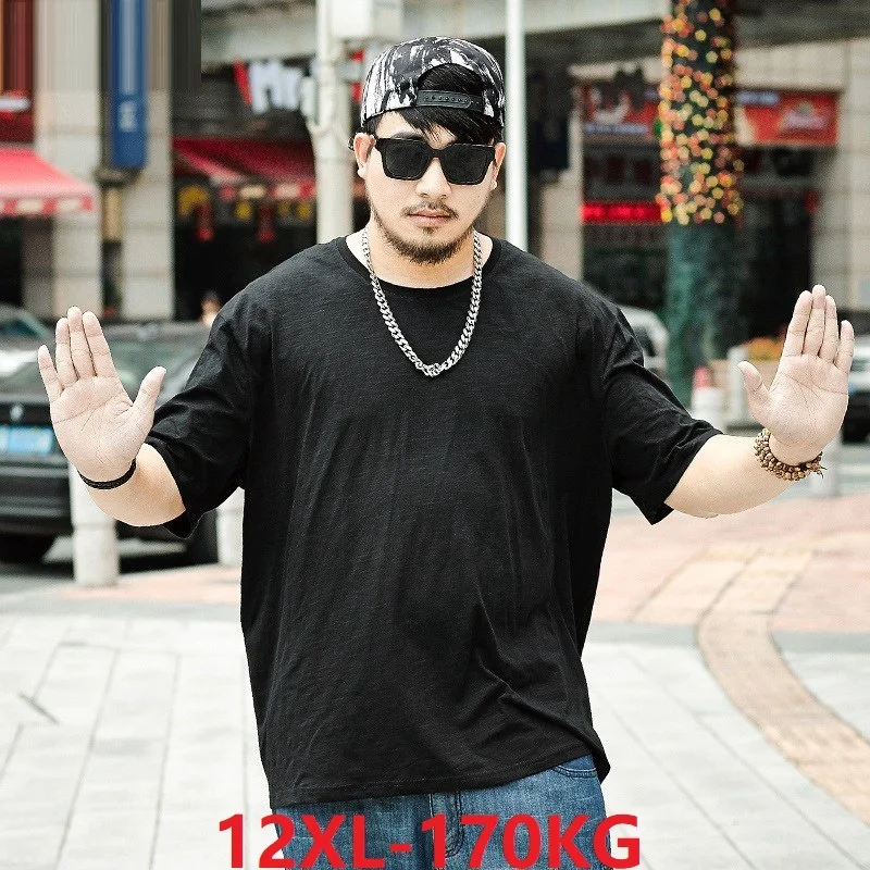

men high street t-shirt short sleeve summer Street dance tshirt plus size tees cotton 5XL 8XL 9XL 10XL 12XL man tshirt 60 62 64