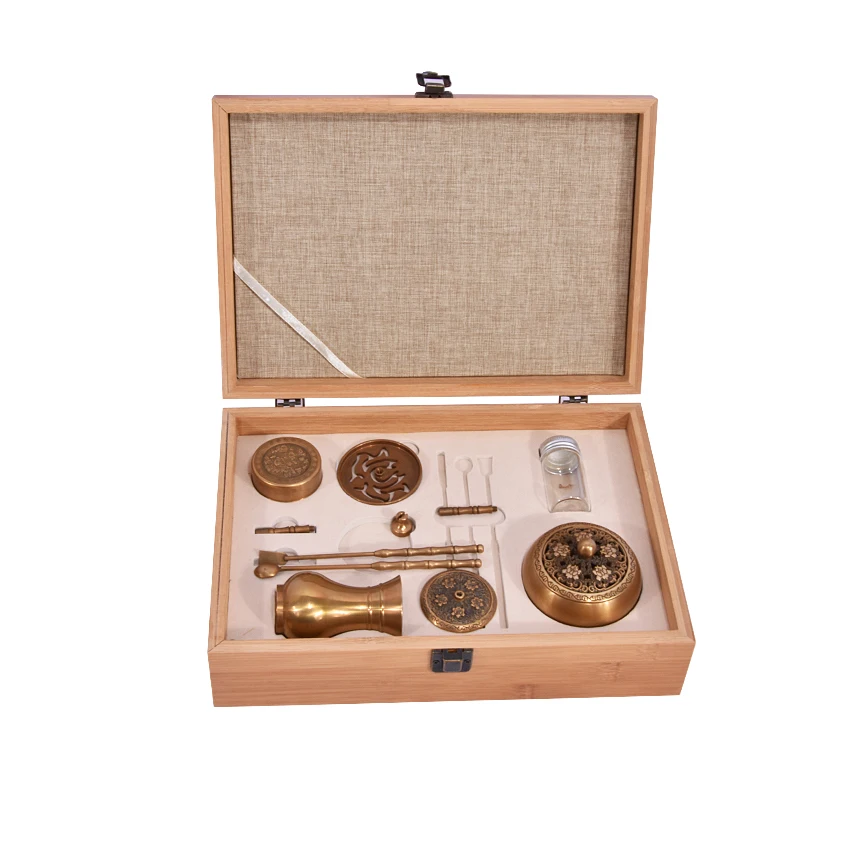 

New High Quality Copper Incense Burner Set Fine Censer Tool Box Gifts And Crafts Home Decorations Incense Holder Aroma Furnace