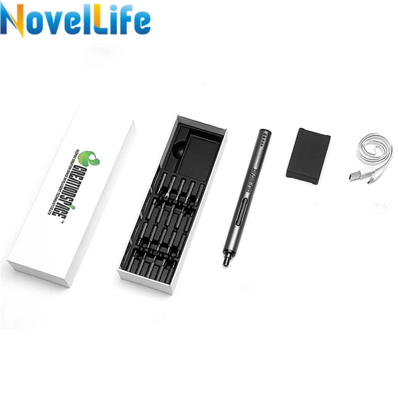 Мини Беспроводная электрическая отвертка Перезаряжаемые Батарея USB отвертка 20 штук 4 мм Магнитная отвертка бит Набор для ремонта телефона