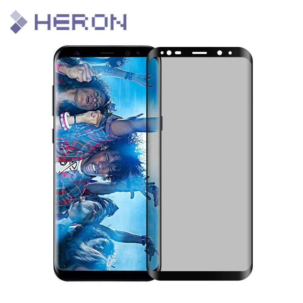 Полное покрытие анти шпион закаленное Стекло для Samsung Galaxy S8 плюс + премиум