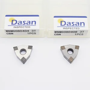 Токарная пластина CBN WNMG080404 3T, токарный нож PCBN, лезвие для станка с ЧПУ, индексируемый внешний токарный инструмент