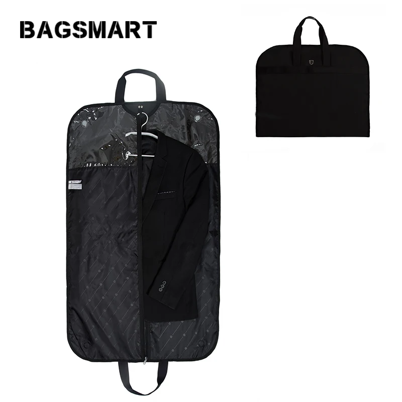 Легкая черная нейлоновая сумка для одежды BAGSMART водонепроницаемая сумок мужская