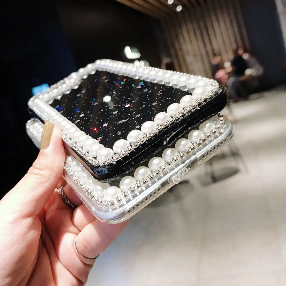 Луной и звездами с бусинами драгоценными камнями телефон крышка для Vivo X21UD X20 X23 V11