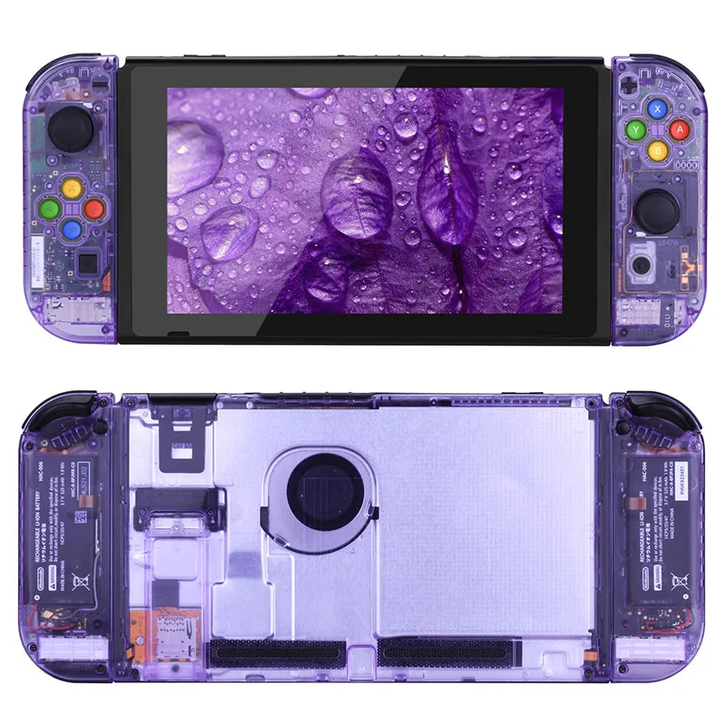 Purple clear set Myriann полный комплект Замена корпус в виде ракушки для shand переключатель NS портативная игра - Цвет: Purple clear set