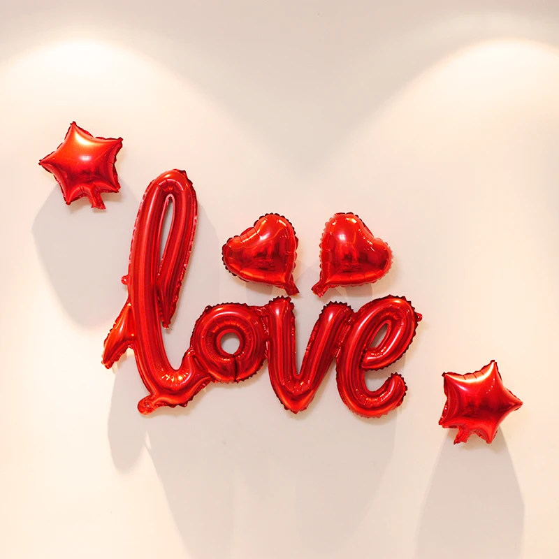 Алюминиевые Воздушные шары LOVE фольгированные гелиевые украшение для дня