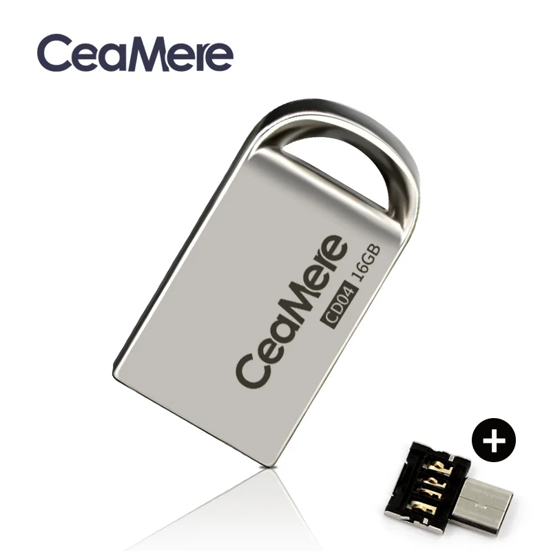 USB флеш накопитель Ceamere CD04 8 ГБ/16 ГБ/32 ГБ/64 ГБ мини металлический Pendrive 2 0 диск 1 ГБ/2