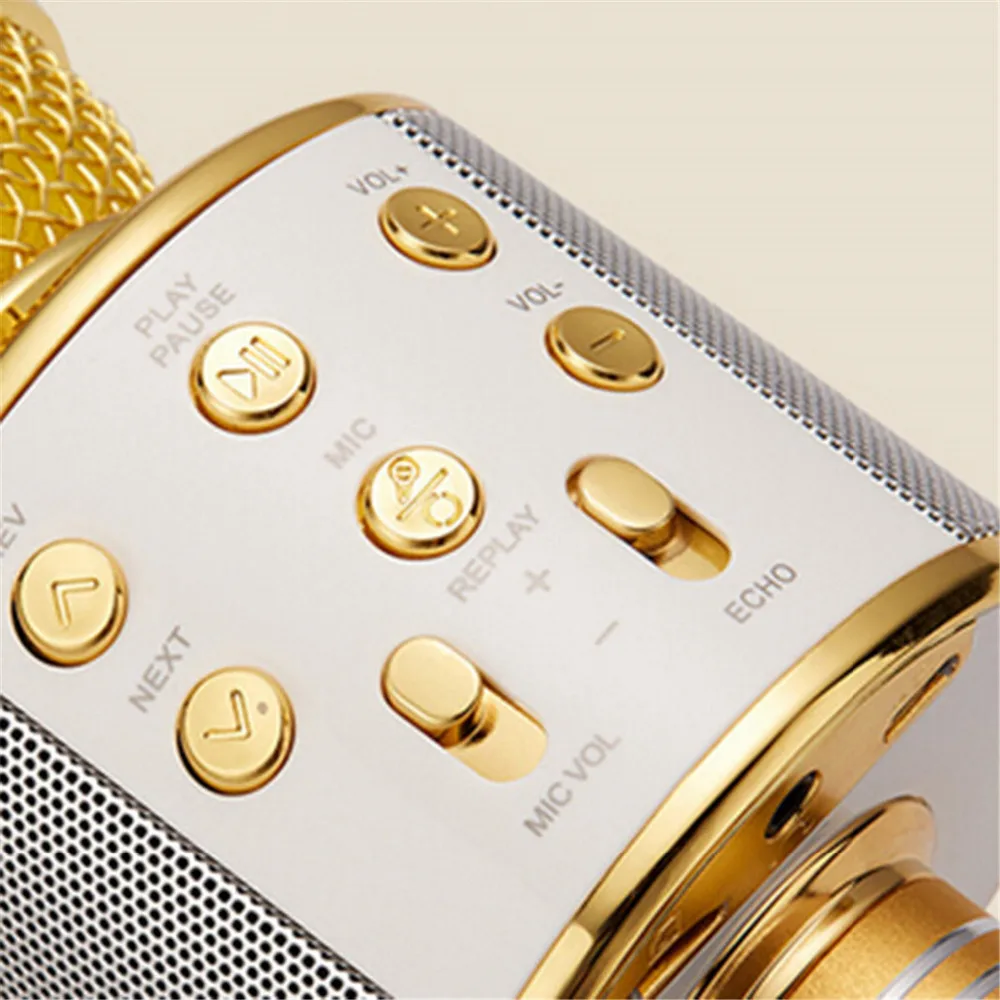 WS-858 Беспроводной Bluetooth Караоке ручной микрофон USB КТВ плеер Mic усилитель Динамик