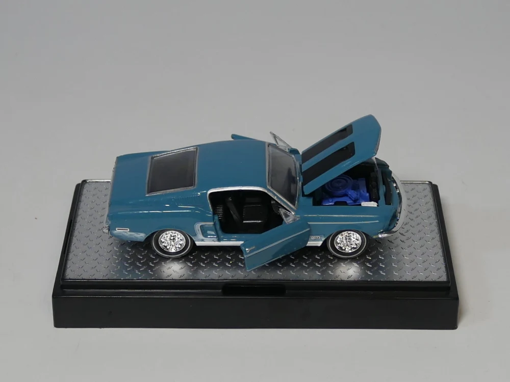 M2 1: 64 1968 Ford Mustang GT 302 игрушечная машинка из сплава, игрушки для детей, литая модель автомобиля, подарок на день рождения