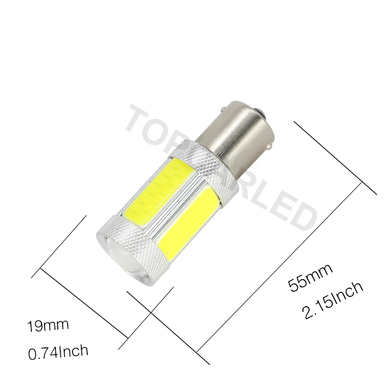 1 шт. 1156 BA15S P21W светодиодный 5 COB высокое Мощность дневные ходовые огни 12 V Белый