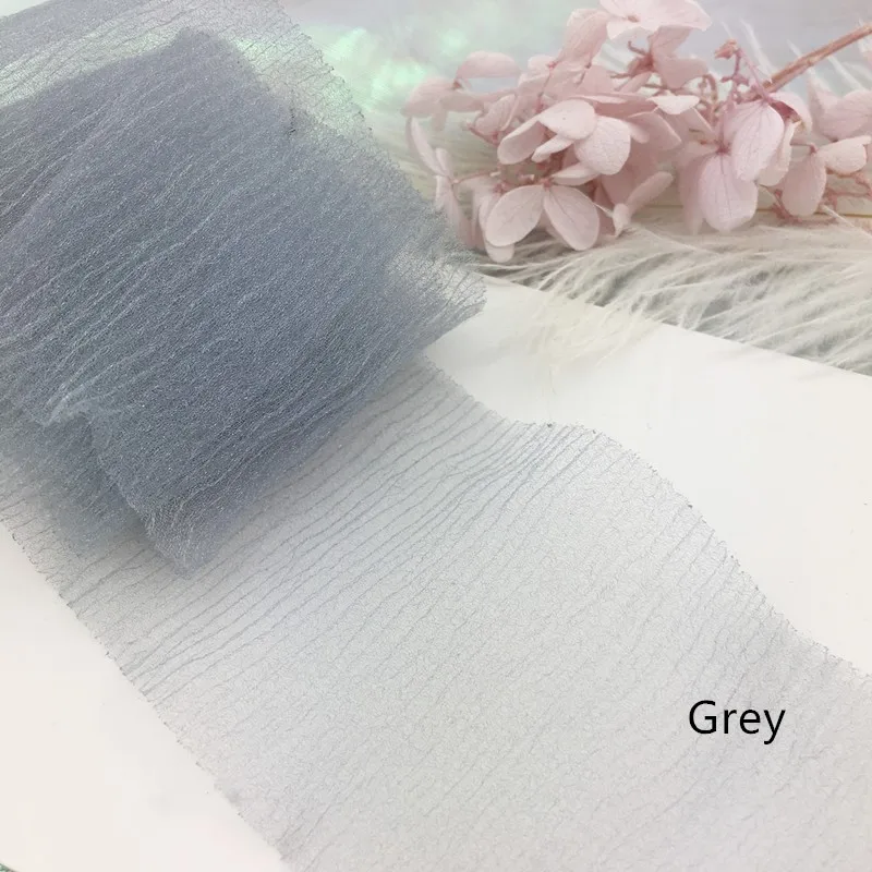 Kewgarden 60 мм 6 см плиссированные ленты Seersucker DIY атласные детали с бантом 5 м/лот | Дом и