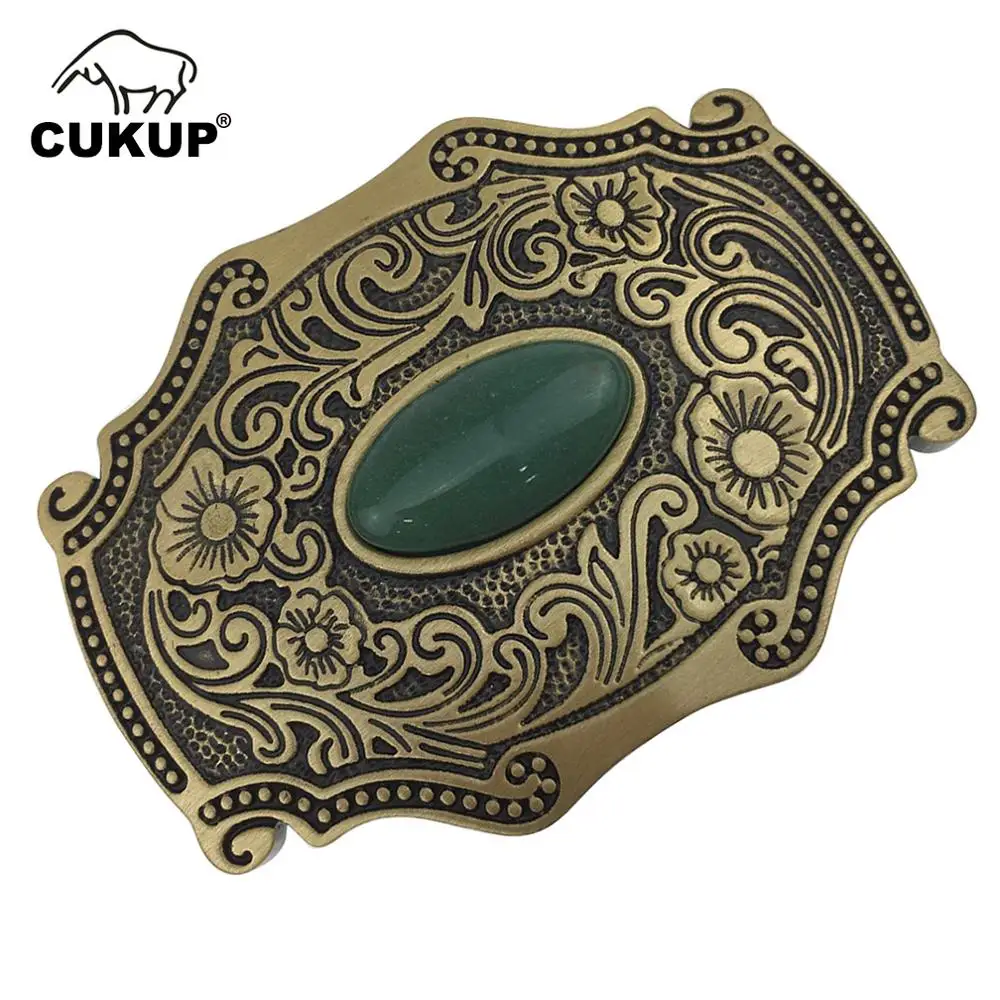 CUKUP новый дизайн цветочный узор цельная латунная металлическая пряжка с