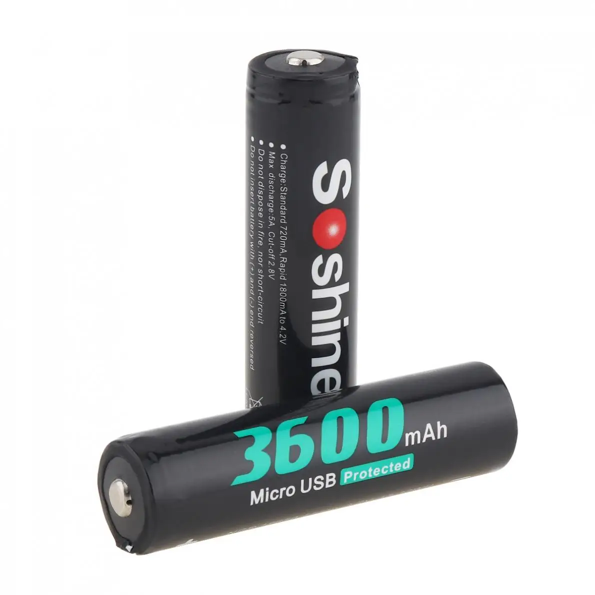 2 шт. перезаряжаемая батарея NCR 18650 Li-Ion 3 7 В 3600 мА · ч с защитой от Micro USB и зарядкой