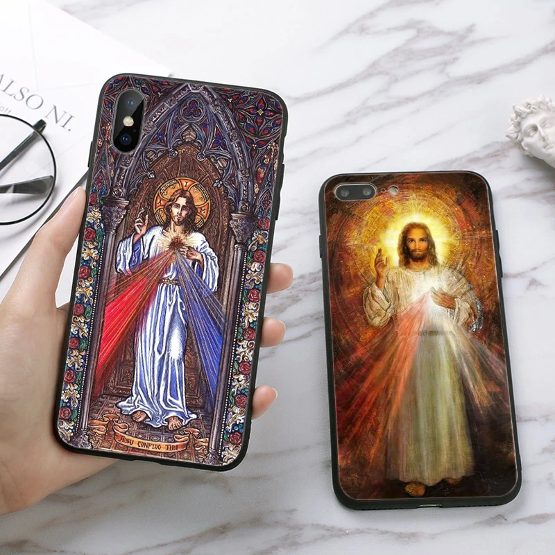 Силиконовый чехол Divine Mercy Jesus Cross для iPhone 5 5S 6 6S Plus 7 8 11 Pro X XS Max XR | Мобильные телефоны
