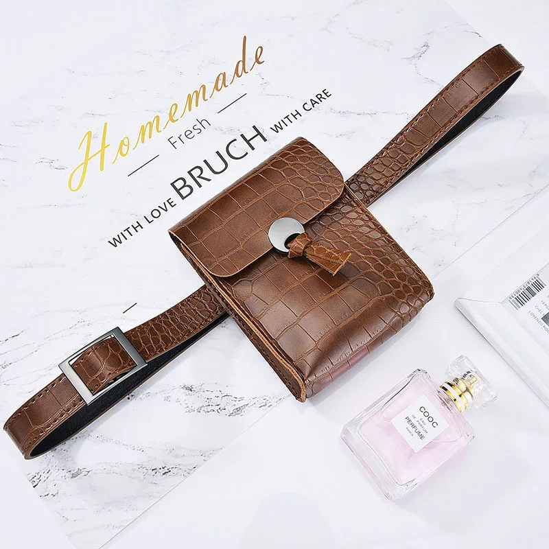 Brown Waist pack Поясные сумки для женщин с животным принтом, Женская поясная сумка из искусственной кожи, поясная сумка, модный поясной ремень, высокое качество, Женский кошелек t1985 - Цвет: Brown Waist pack