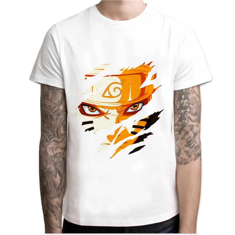 Hokage naruto print casual tshirt mens o-neck t shirts fashion men's tops men T-shirt male Print O-Neck Short | Мужская одежда