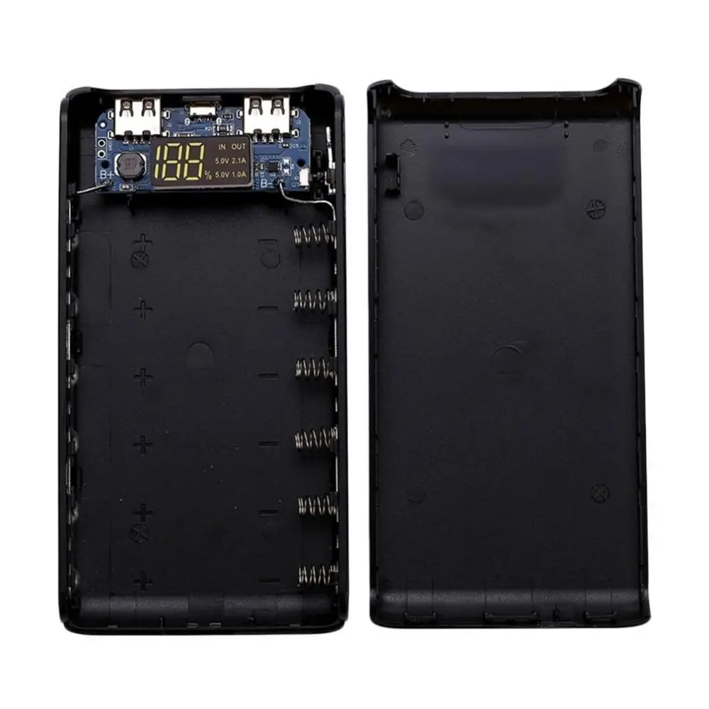 Powerbank Powered Display Free Module DIY 5V By LCD Welding Battery Screen 18650 8x Kits Charger Case Digital | Мобильные телефоны