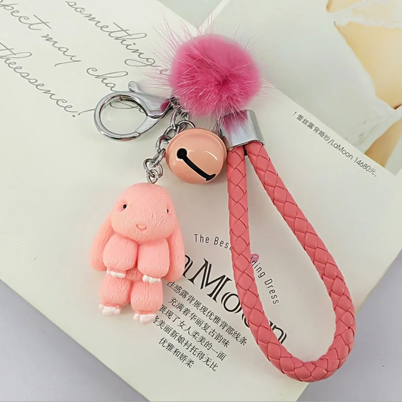 20 штук смолы брелок для ключей кролик колокольчик Подвеска сумка автомобильные