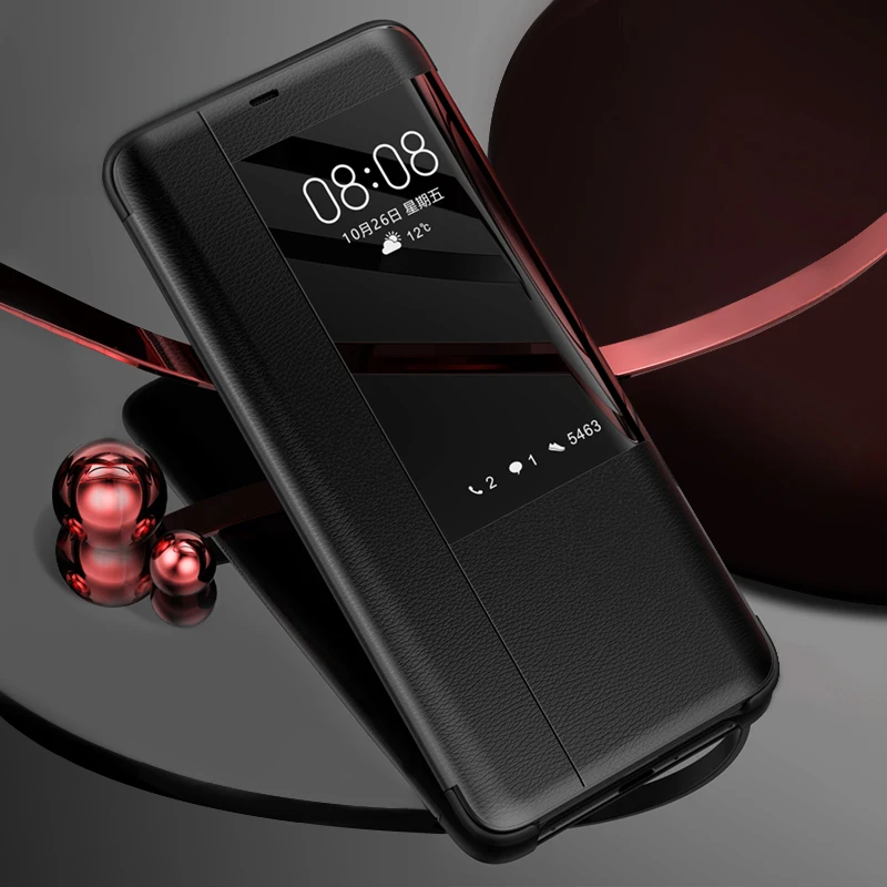 Оригинальный кожаный флип чехол beyour для Huawei Mate 20 Pro X 9 10 P30 P20 lite P10 Plus Smart Touch View