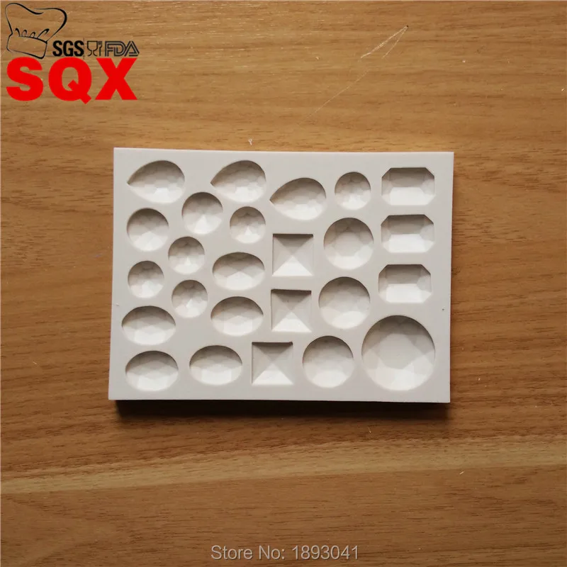 

Big size Sugar silicone mold gem diamond jewelry cake mold fondant cake decorating tool SQ16322