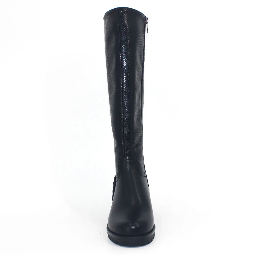 2017 Металл decroration Сапоги и ботинки для девочек зимние Для женщин колено высокие