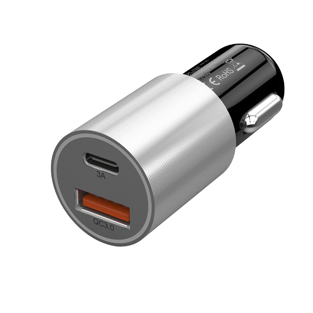 Ntonpower 2 Порты и разъёмы USB Автомобильное Зарядное устройство Qualcomm Quick Charge 3.0 QC 2.0 Совместимость и Тип c 3A быстрой зарядки для смарт-мобильный телефон