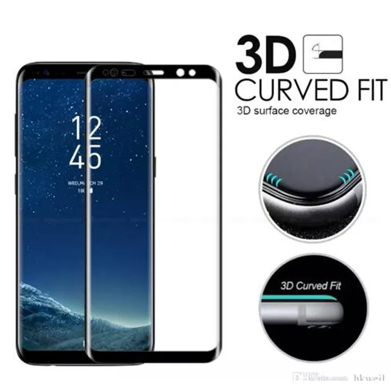 Sinzean 20 шт./лот для Samsung galaxy S8 / plus полное клеевое 3D изогнутое закаленное стекло