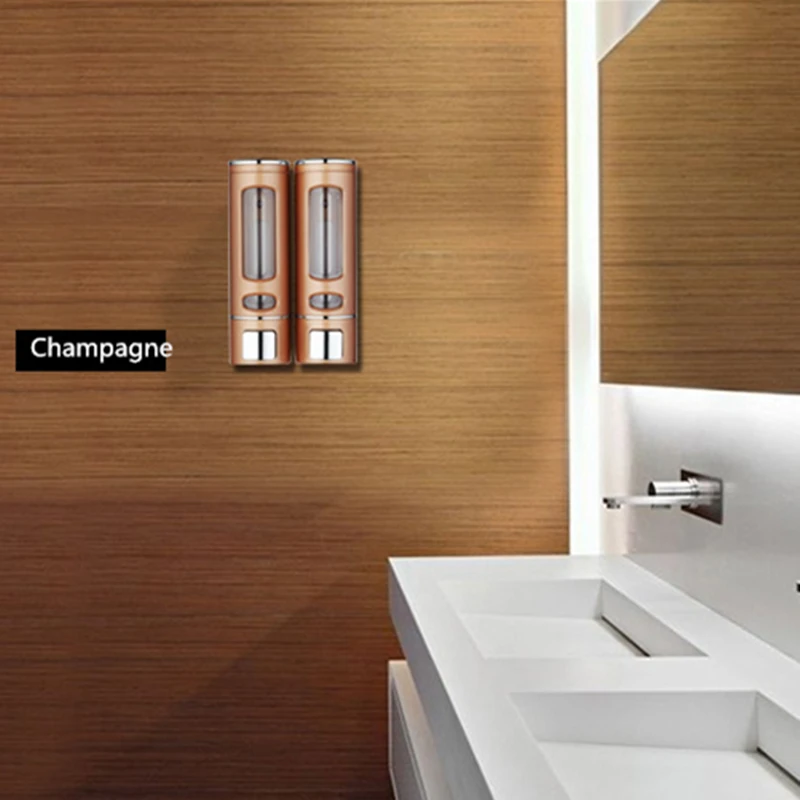 Одинарный/двойной дозатор мыла 400 мл настенный для шампуня ванной комнаты