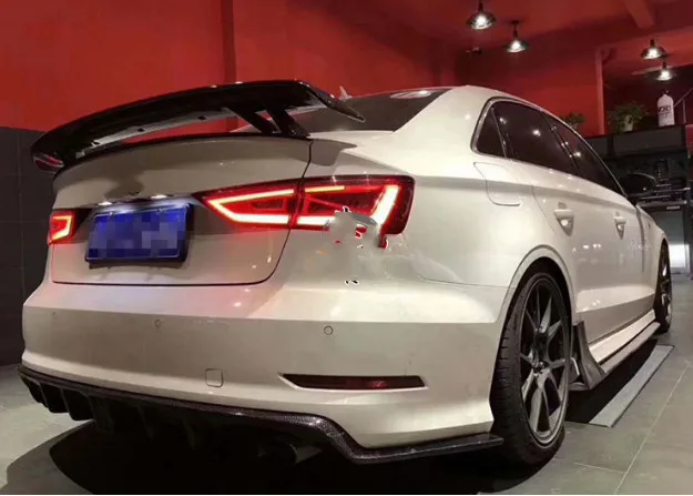 Для Audi A3 A4 A5 A6 S5 S4 S3 TT R8 СПОЙЛЕР КРЫЛО ST стиль ABS пластик Неокрашенный задний крыло