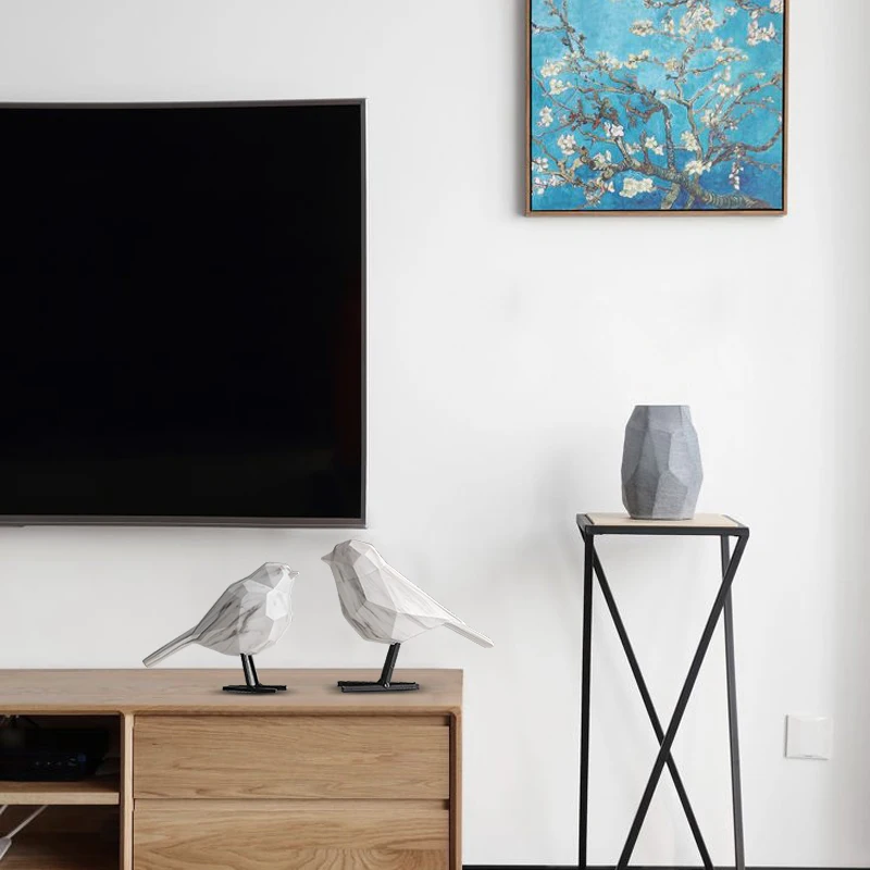 Креативная Статуэтка голубей из смолы с мраморной текстурой статуэтка животного