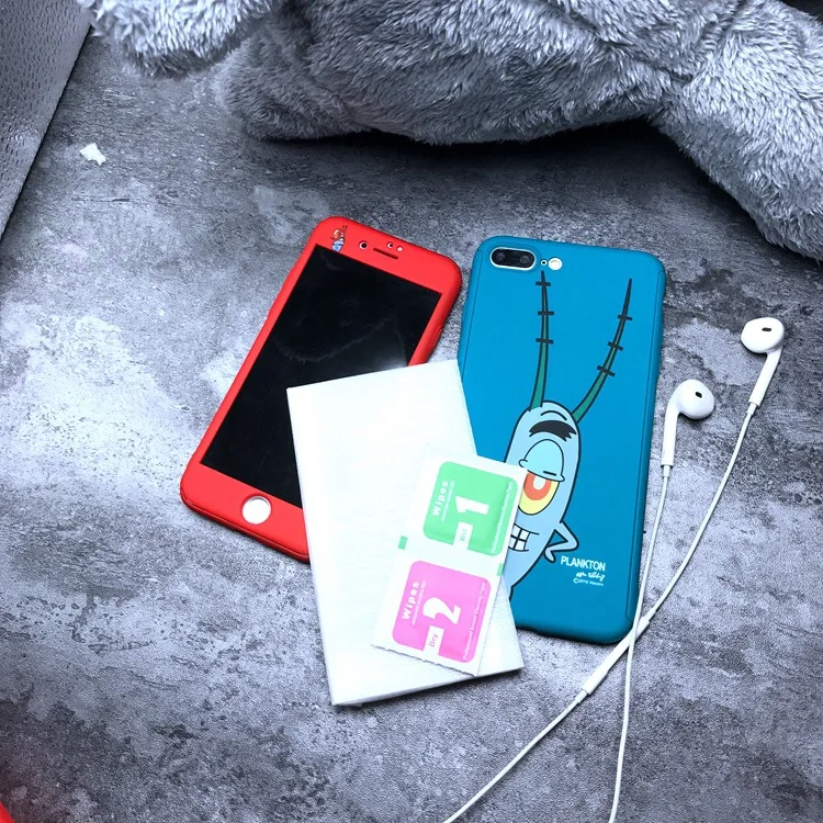 Мультяшный 360 Полный корпус защитный чехол для телефона Iphone 6 6s 7 8 Plus xs max xr задняя