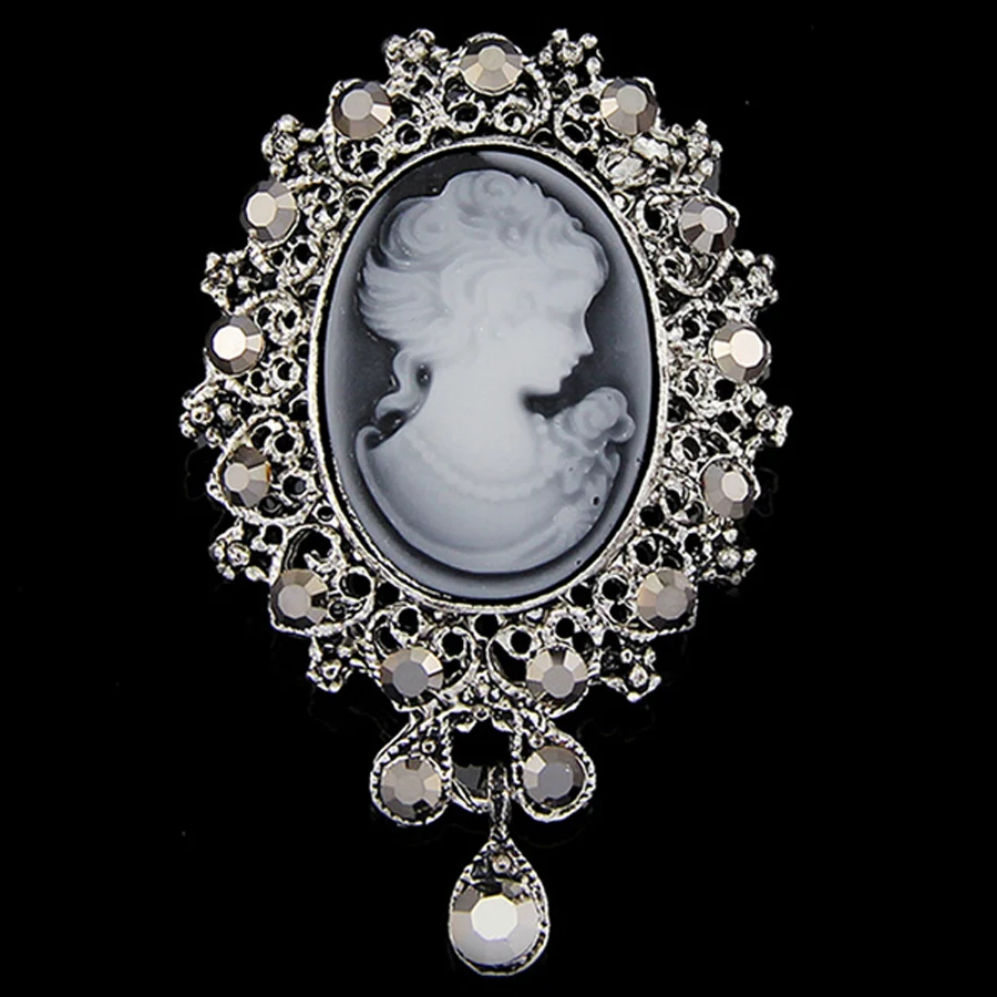 Винтаж Красота Аватар с украшением в виде кристаллов броши Bijoux (украшения своими