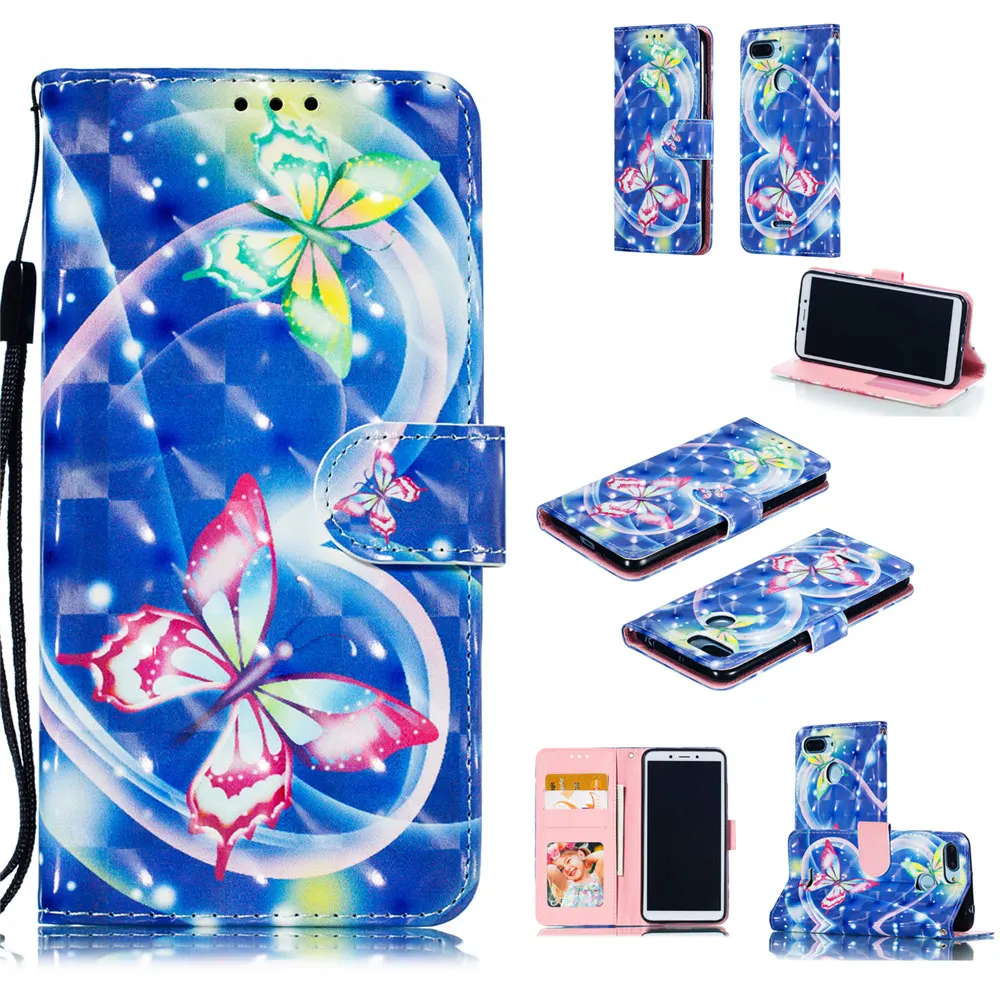 Роскошный чехол для телефона с 3D рисунком для Xiaomi mi 9T 9 SE 8 Lite Red mi 6 7 7A Note 7 6 Pro K20 откидная крышка с отделением для карт